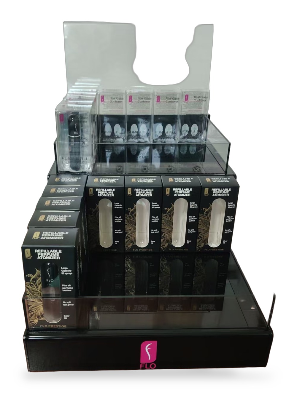 FLO countertop two-tier POS display