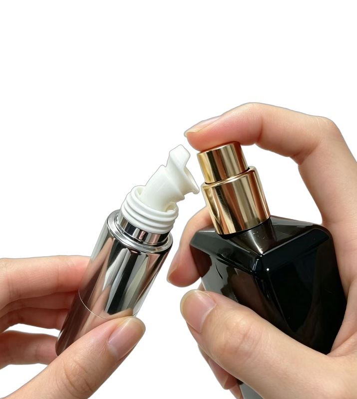 Demonstrating FLO top-fill from a perfume bottle
